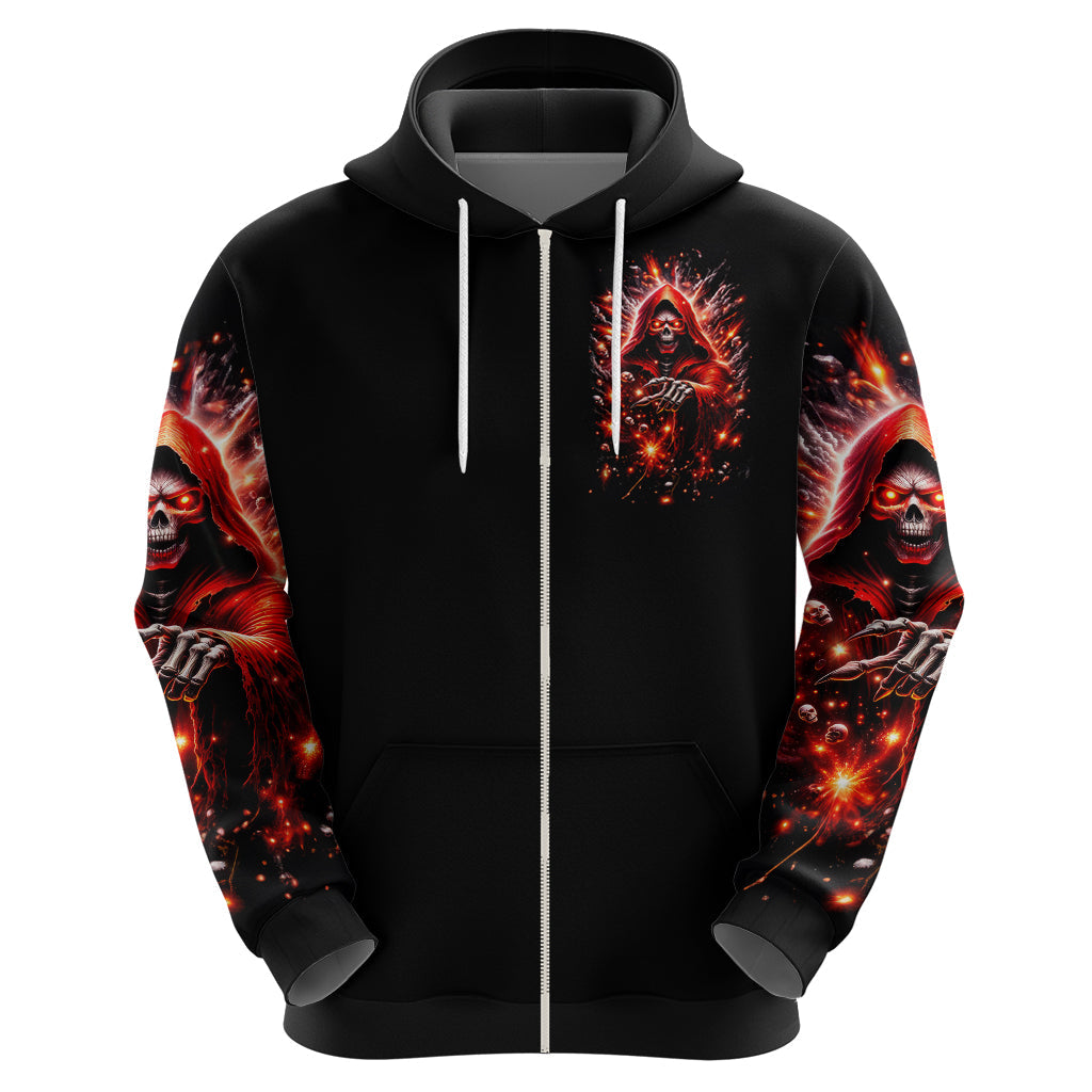 Flame Skull Hoodie Of Course I'm Going To Hell Just Pick You Up DT01