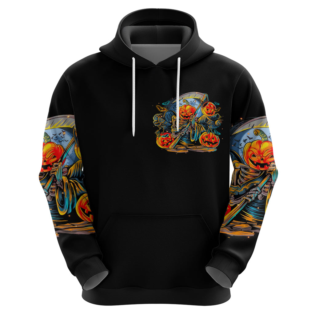 Pumpkin Skull Hoodie I Wan't Go To Hell The Devil Still Restraining Against Me DT01