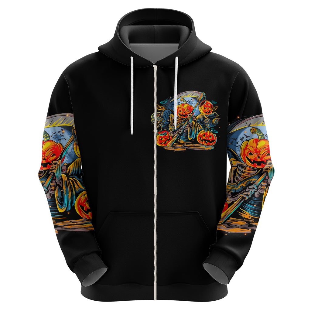 Pumpkin Skull Hoodie I Wan't Go To Hell The Devil Still Restraining Against Me DT01