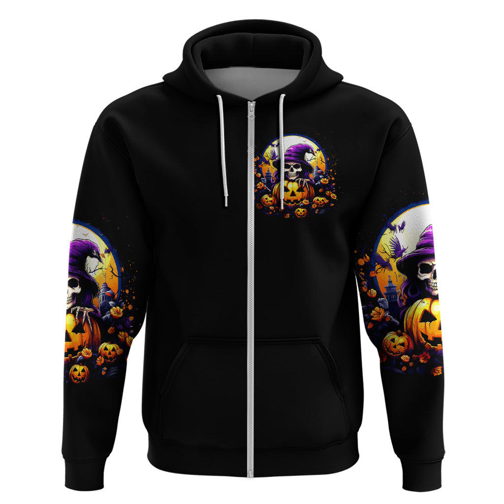 Pumpkin Witch Skull Hoodie In My Defense The Moon Was Full And I Was Left Unsupervided DT01