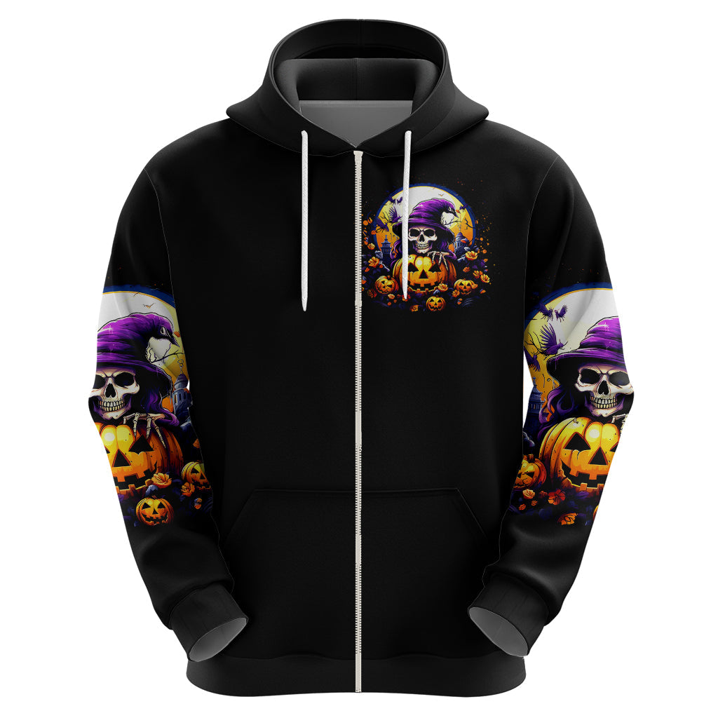 Pumpkin Witch Skull Hoodie In My Defense The Moon Was Full And I Was Left Unsupervided DT01