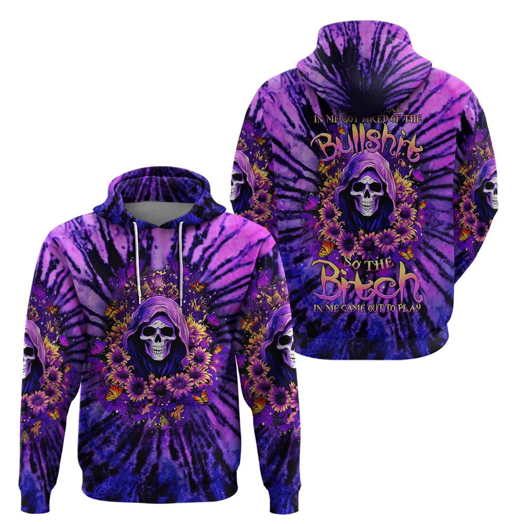 Sunflower Skull Hoodie The Good Girl In Me Got Tired Of The Bullshit DT01