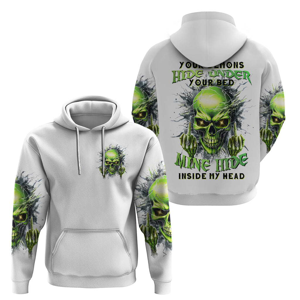 Thunder Skull Hoodie The Demon Hide Under Your Bed Mine Hide Inside My Head DT01