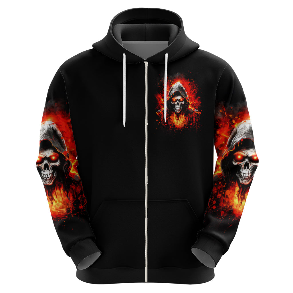 Flame Skull Hoodie Hello Darkness My Old Friend DT01