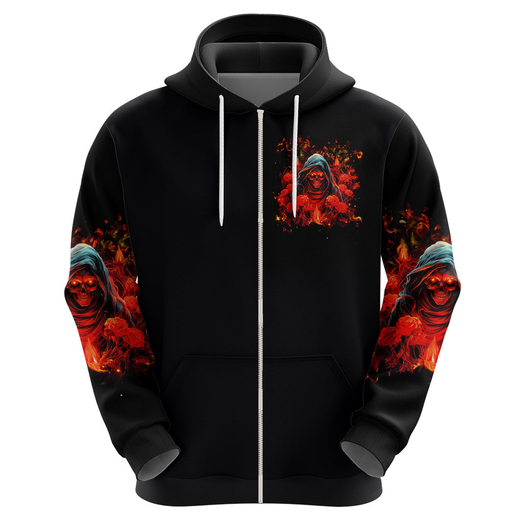 Rose Skull Hoodie Iam Sweet Girl But If You Piss Me Off DT01