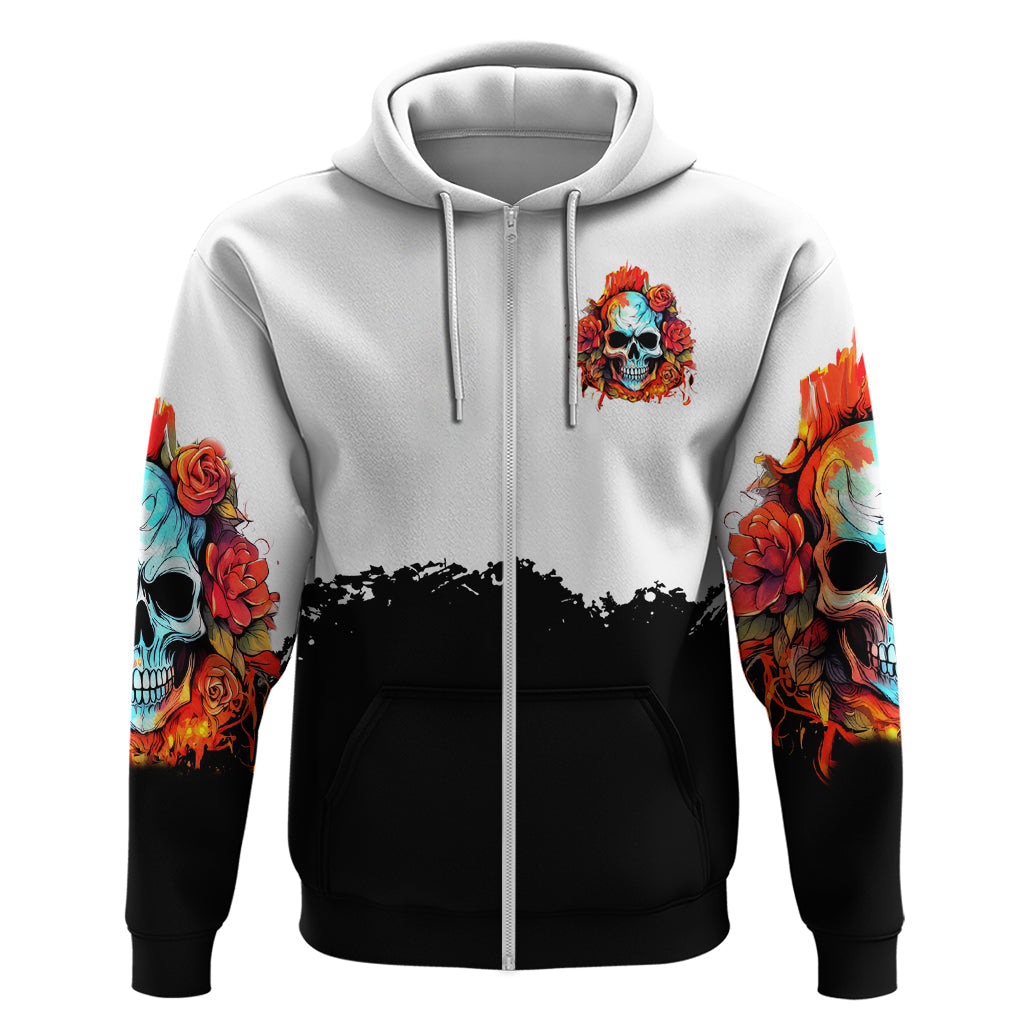 Flower Skull Hoodie Don't Try To Figured Me Out I Special Kind Fire Flower DT01