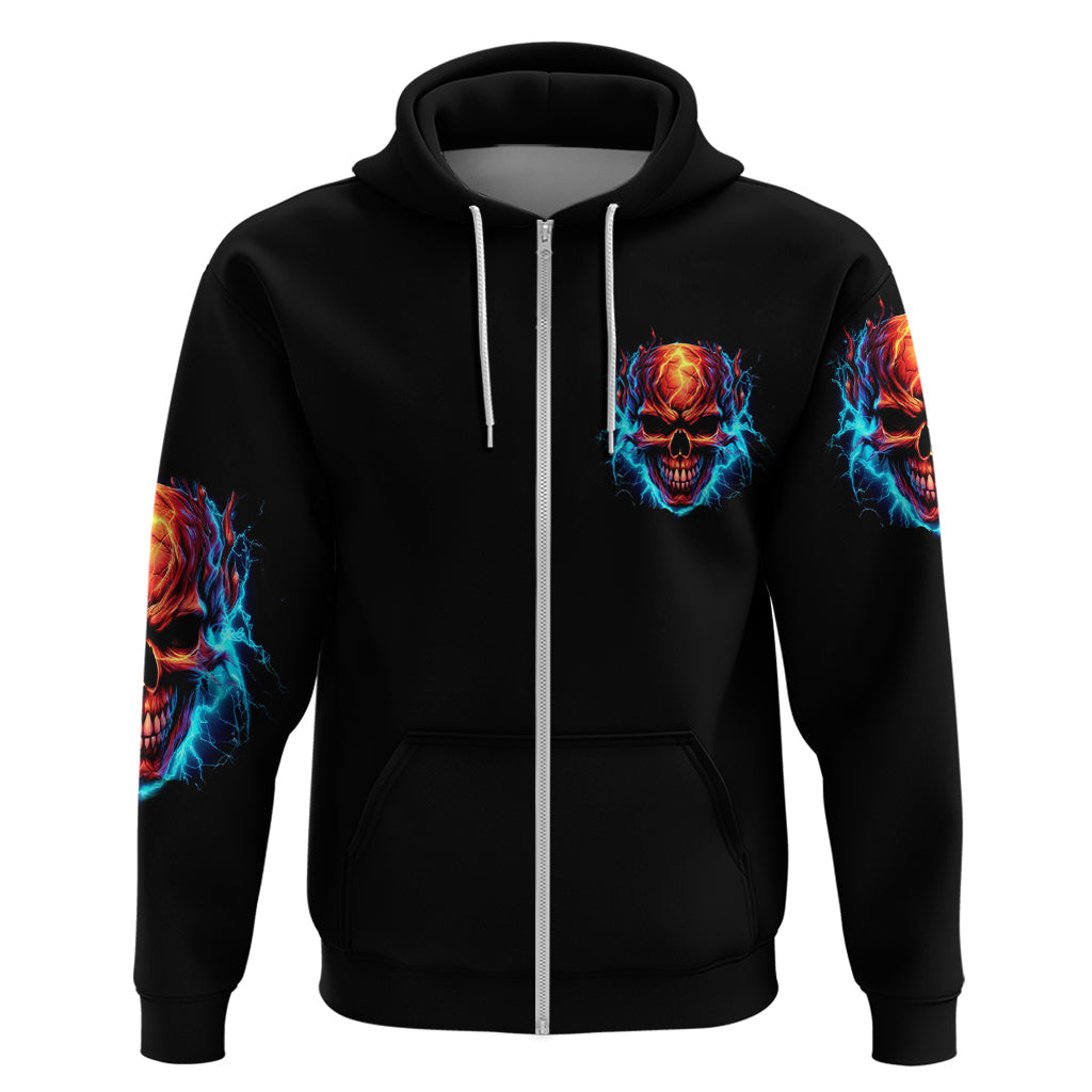Thunder Skull Hoodie I Can't Go To Hell Devil Restrainning Order Against Me DT01