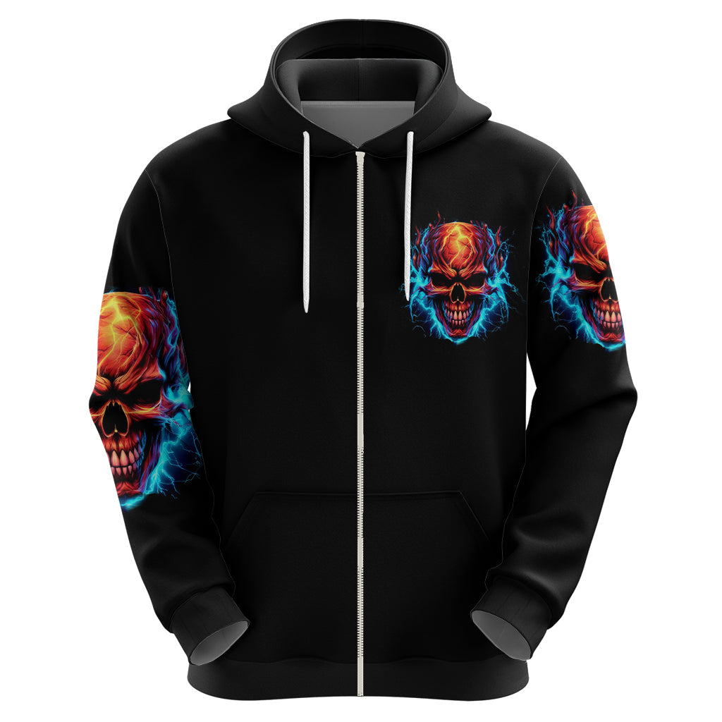 Thunder Skull Hoodie I Can't Go To Hell Devil Restrainning Order Against Me DT01