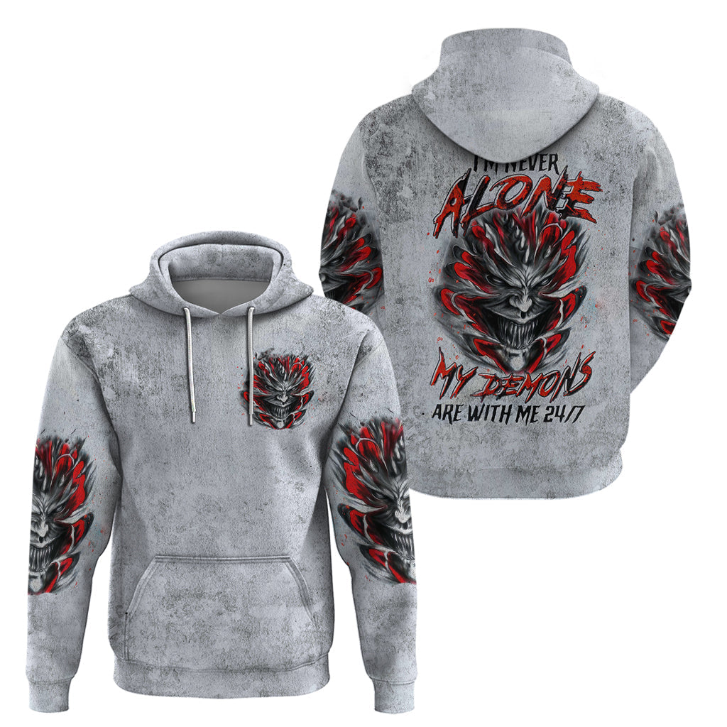 Devil Skull Hoodie I Never Alone My Demon With Me 24/7 DT01