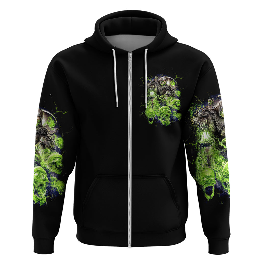 Death Skull Hoodie I Never Alone My Demon With Me 24/7 DT01