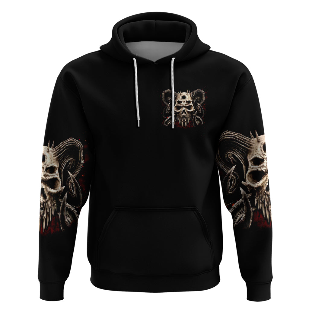 Satan Skull Hoodie I Never Alone My Demon With Me 24/7 DT01