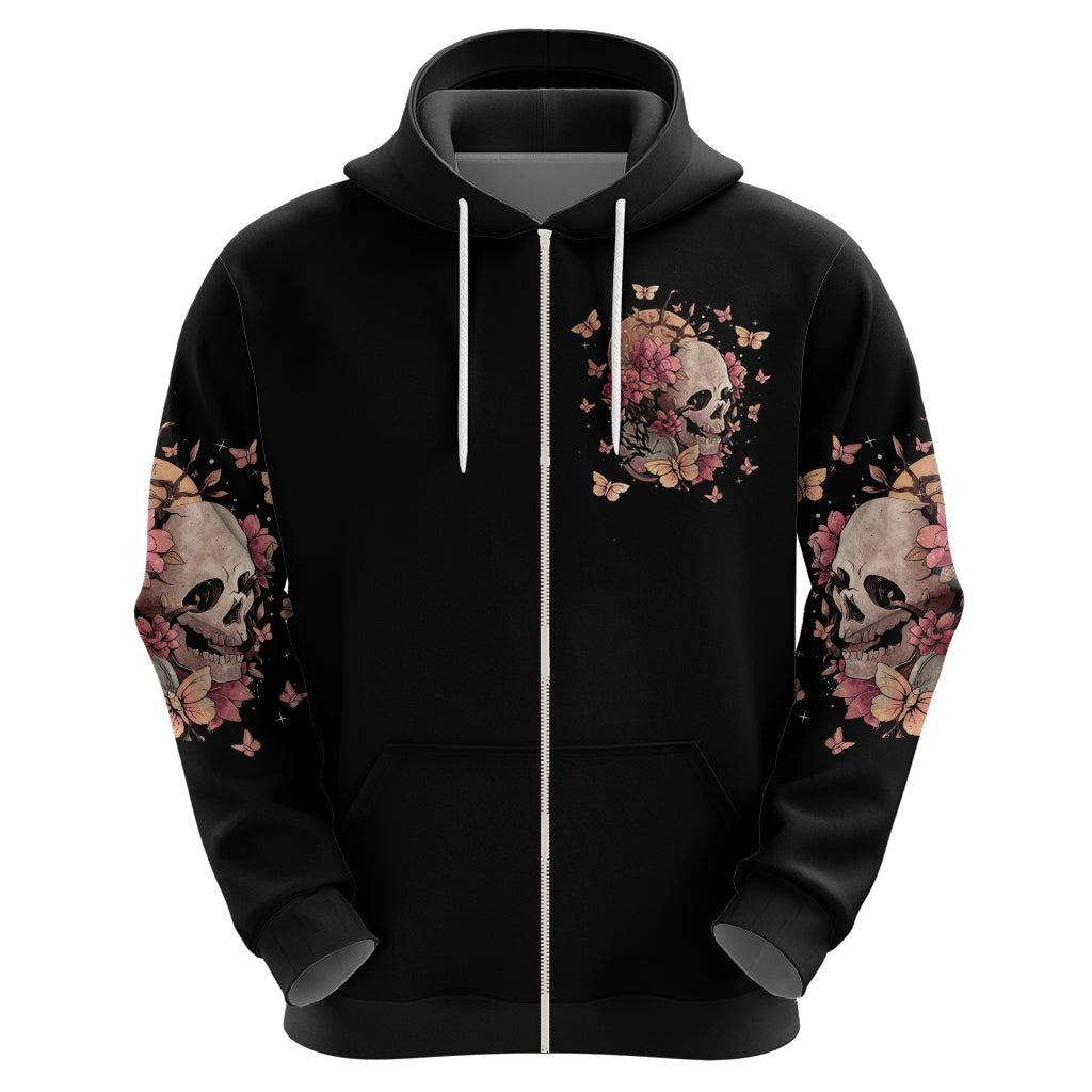 Flower Skull Hoodie Iam A Sweet Girl Full Of Crazy DT01
