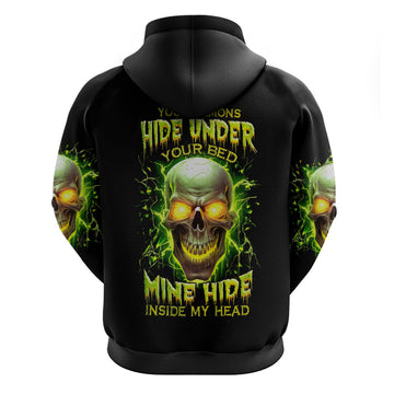 Thunder Skull Hoodie My Demon Hide Inside My Head DT01