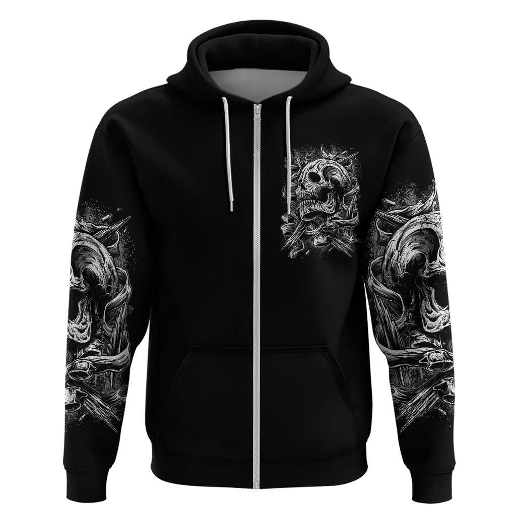 Three Skull Hoodie Stuck Between Idk Idc And Idgaf DT01