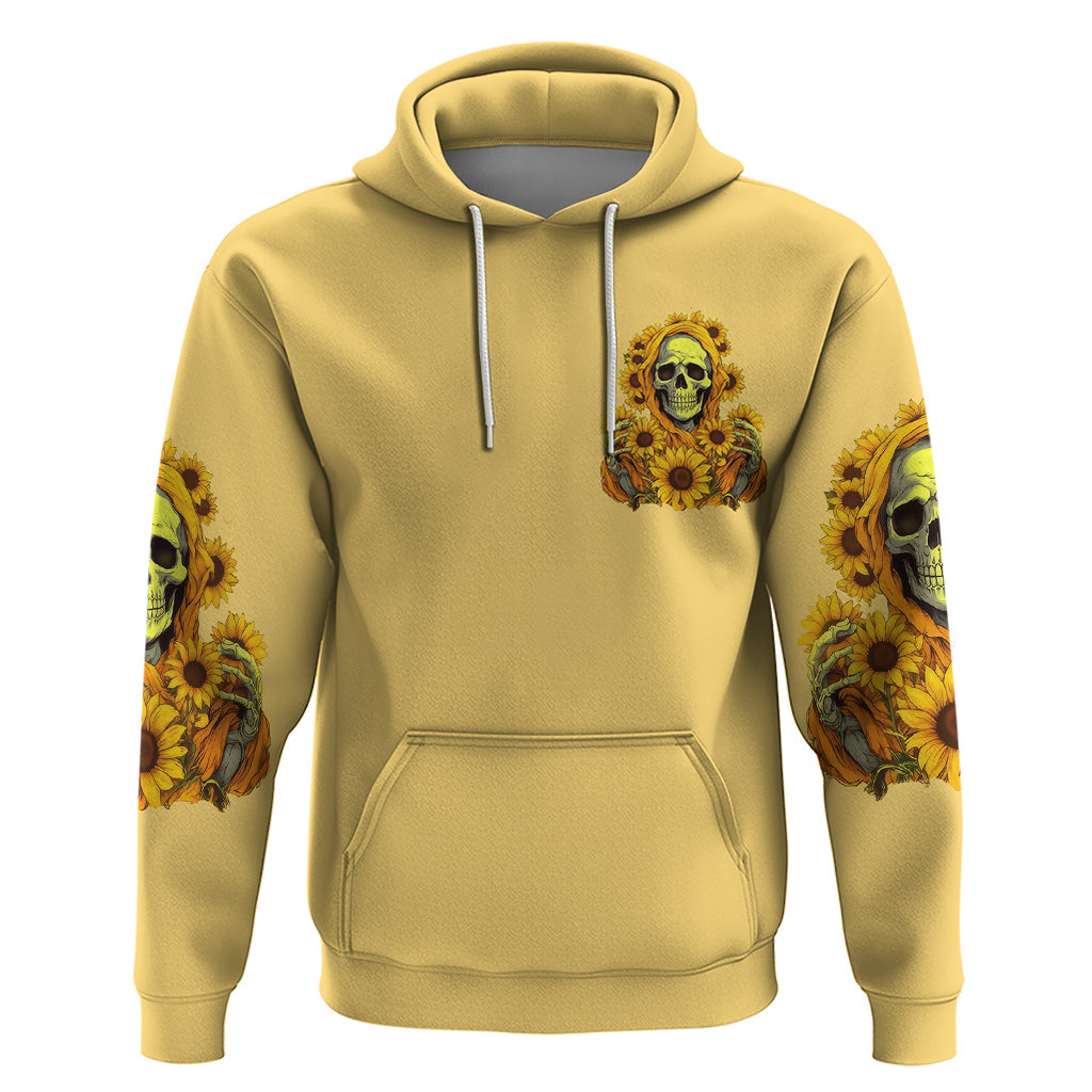 Sunflower Skull Hoodie I'm Blunt Because God Rolled Me That Way DT01