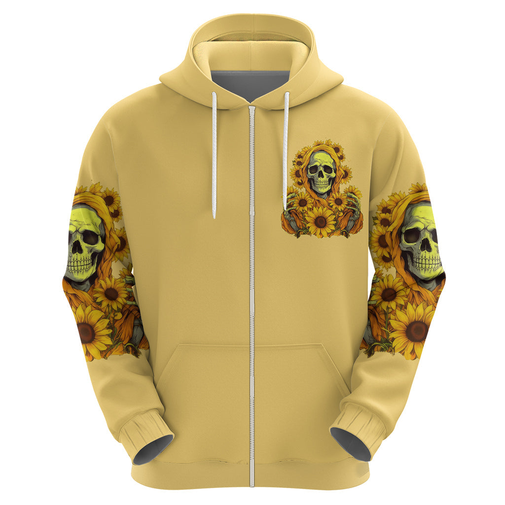 Sunflower Skull Hoodie I'm Blunt Because God Rolled Me That Way DT01