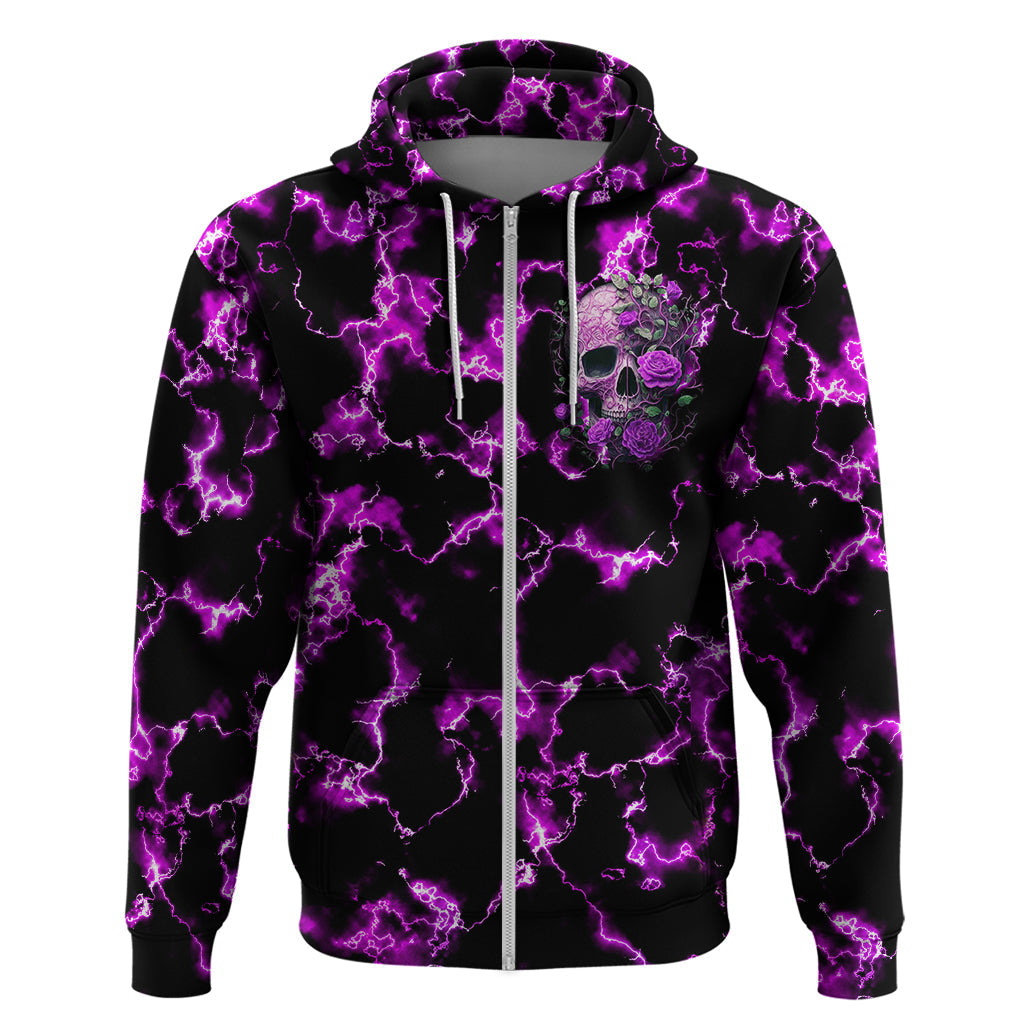 Rose Skull Hoodie She Whispered Back I am The Storm DT01