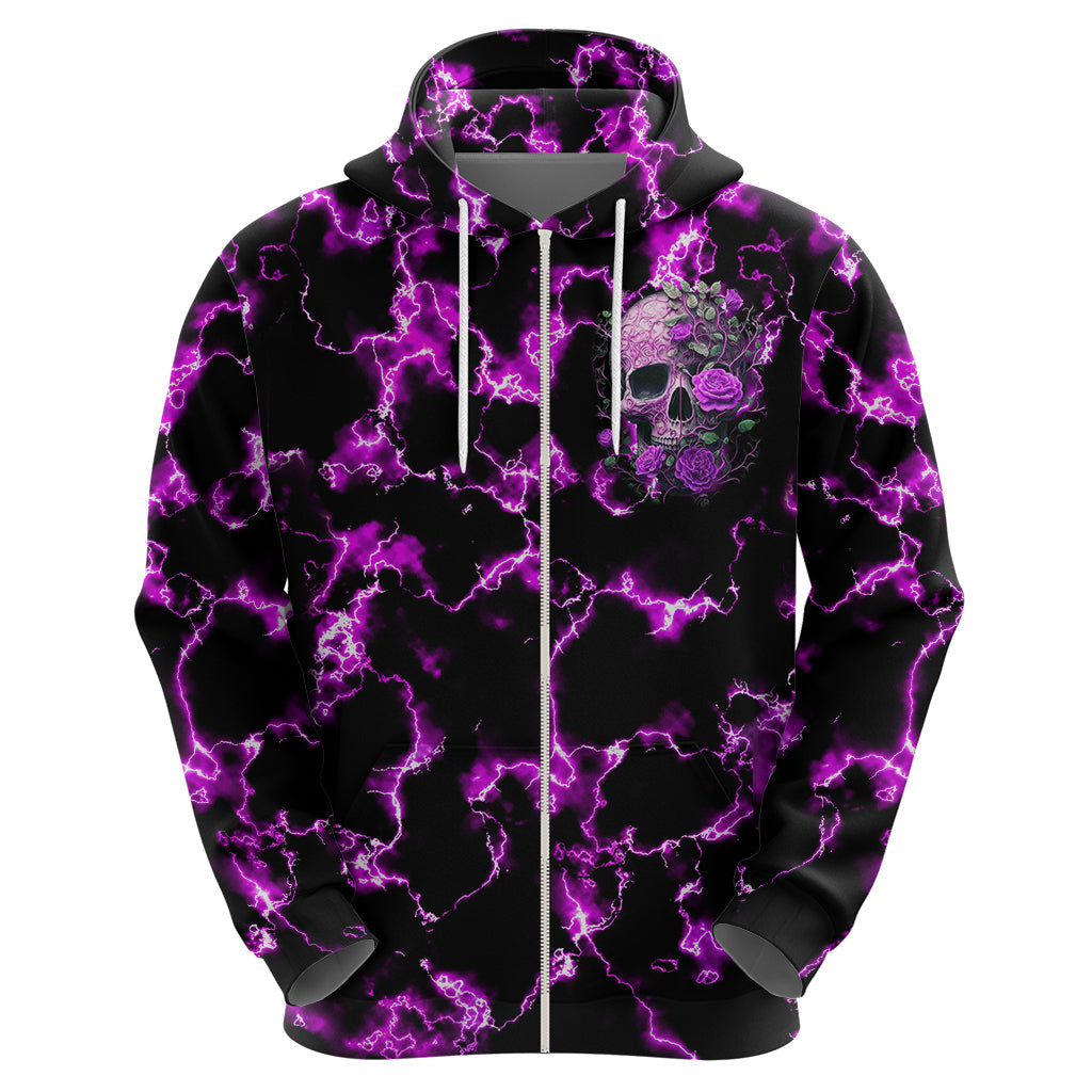 Rose Skull Hoodie She Whispered Back I am The Storm DT01