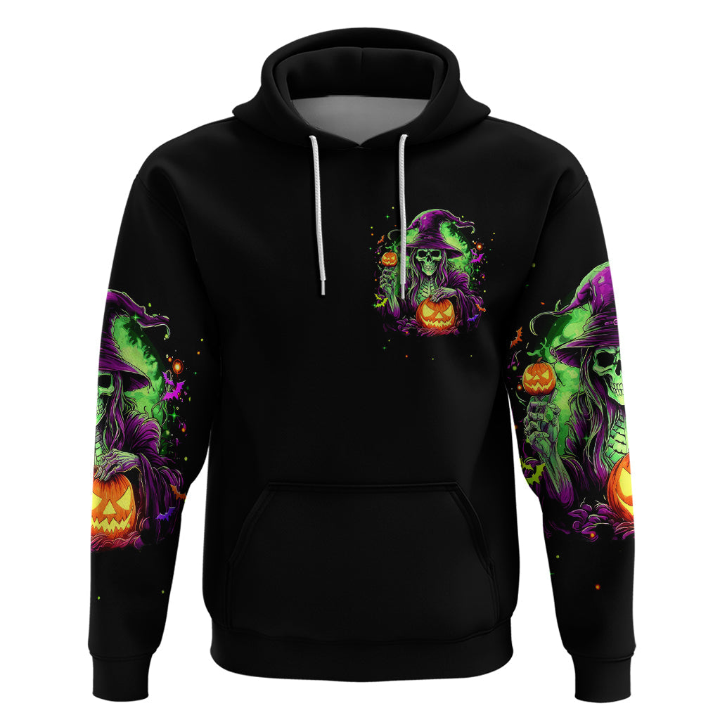 Pumpkin Witch Skull Hoodie Witches Be Trippin DT01