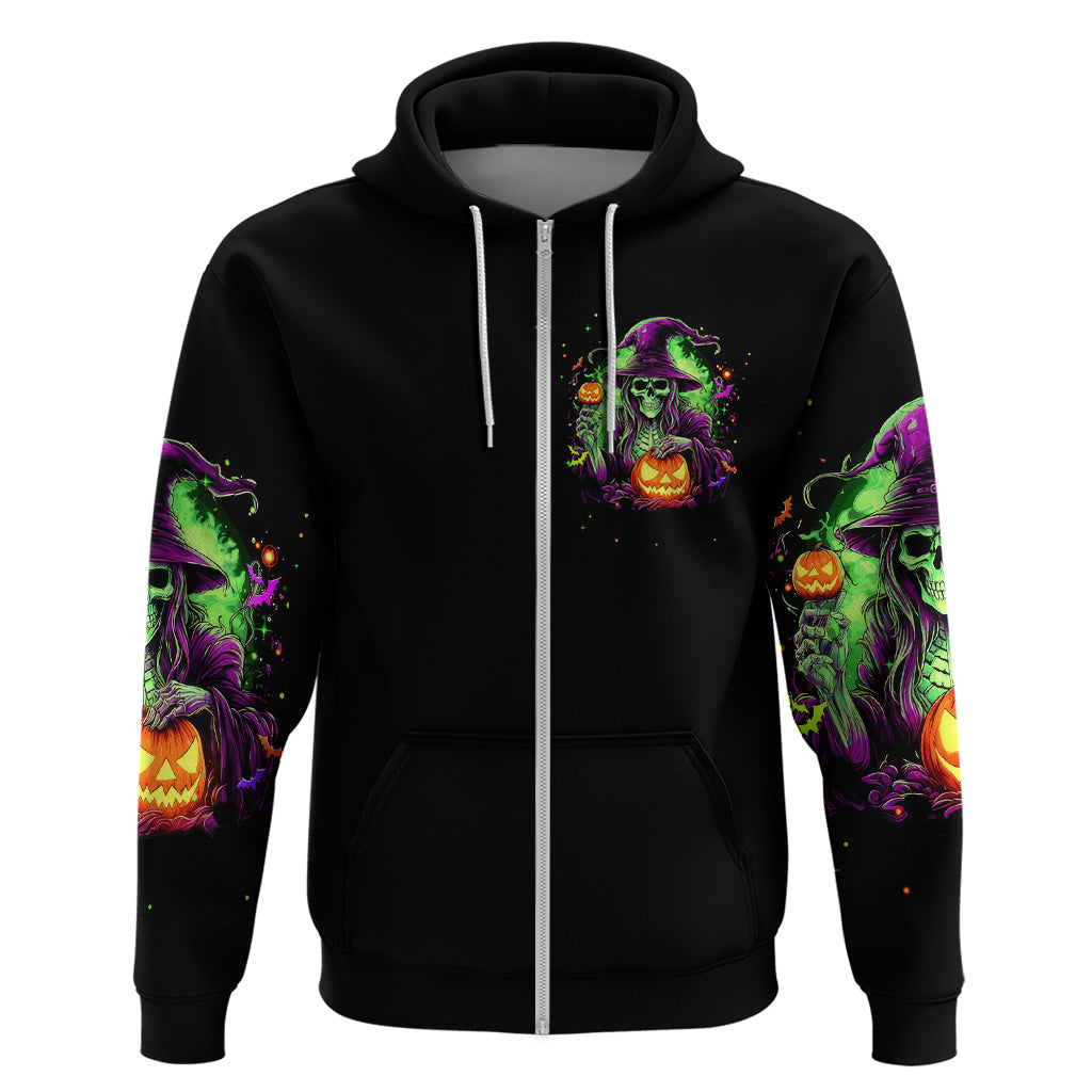 Pumpkin Witch Skull Hoodie Witches Be Trippin DT01