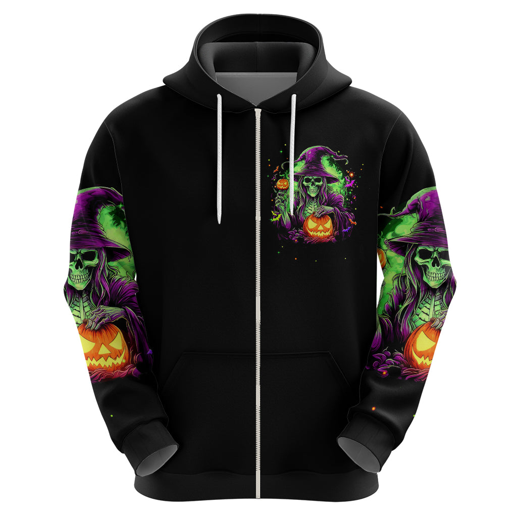 Pumpkin Witch Skull Hoodie Witches Be Trippin DT01