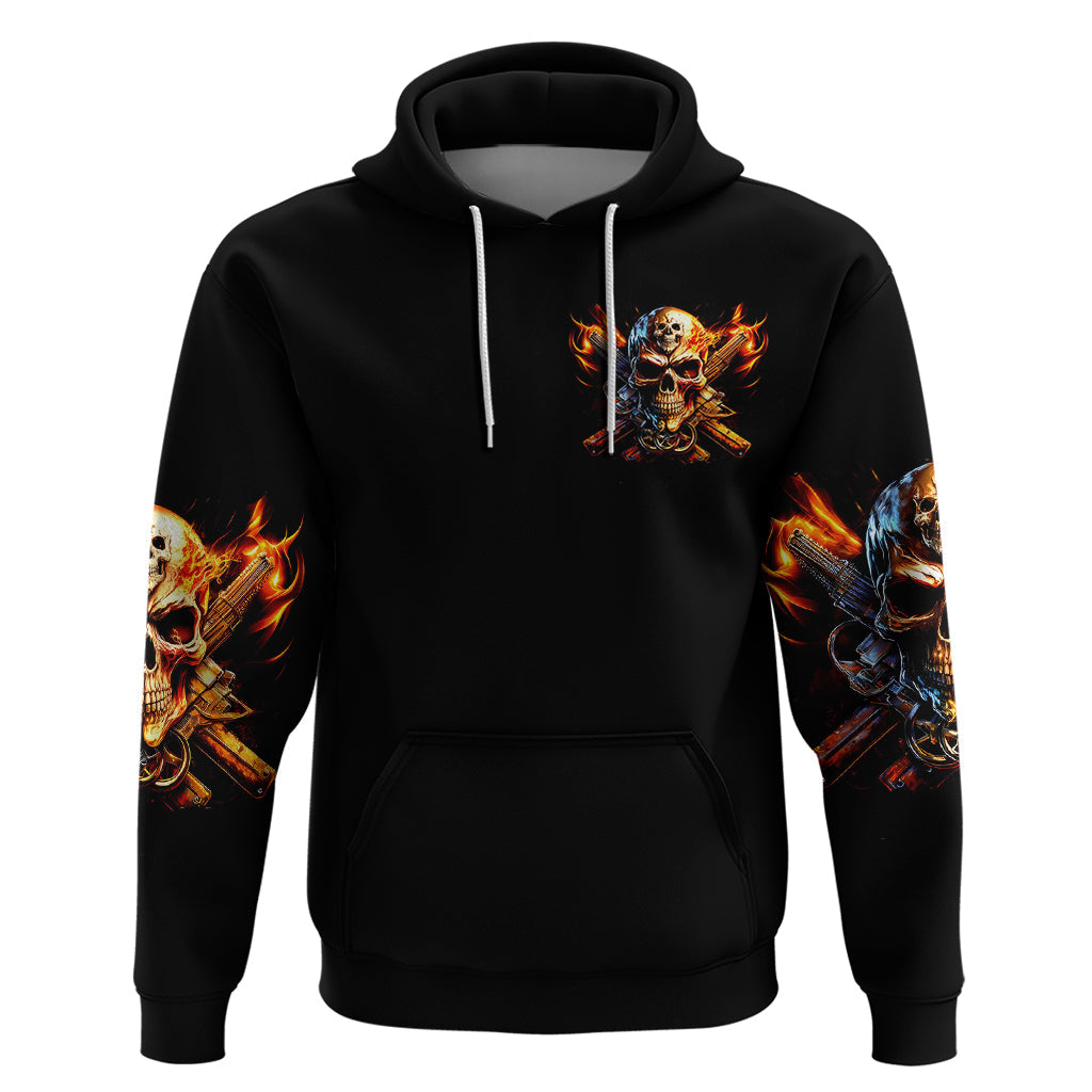 Fire Gun Skull Hoodie Your First Mistake Was Thinking I Was One Of The Sheep DT01