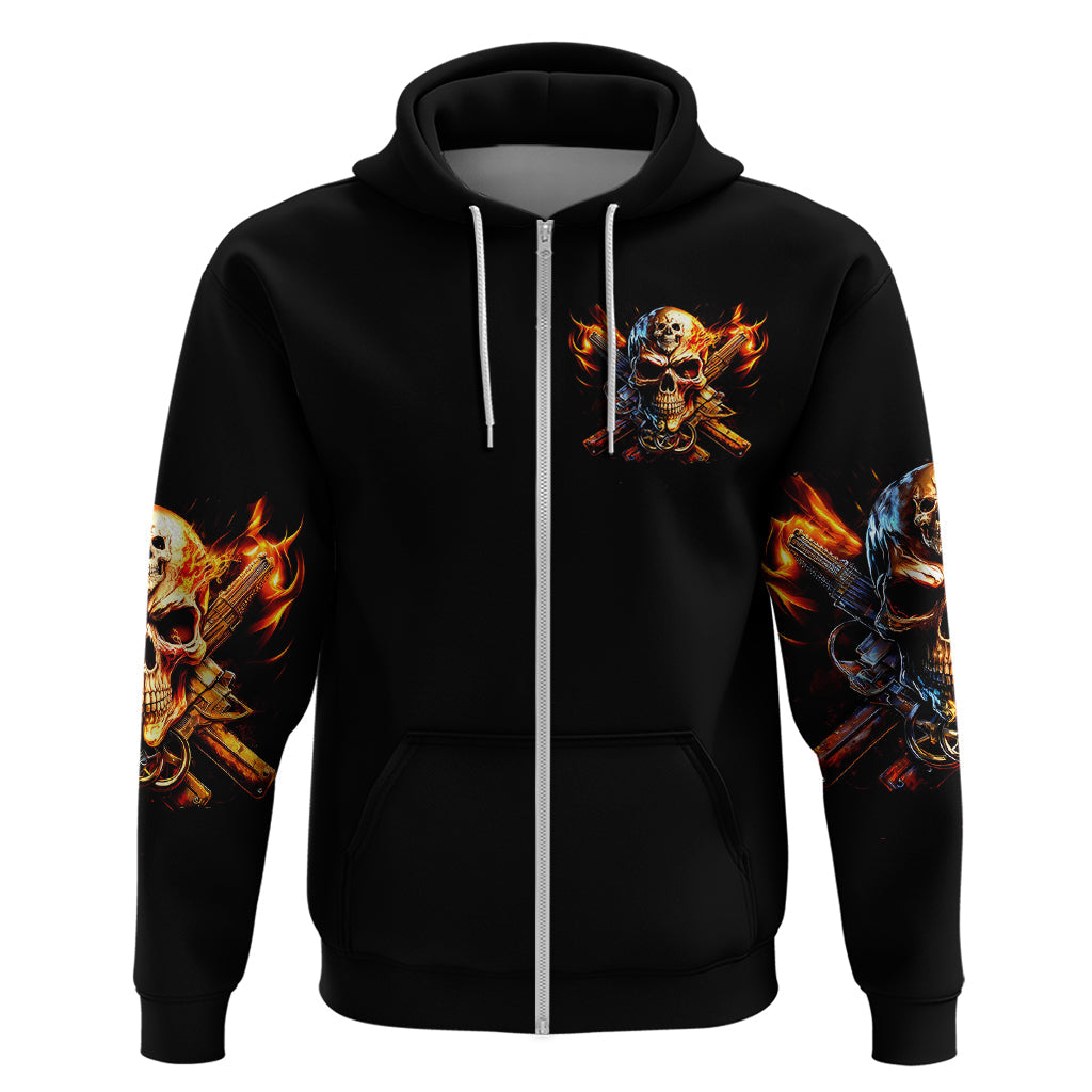 Fire Gun Skull Hoodie Your First Mistake Was Thinking I Was One Of The Sheep DT01