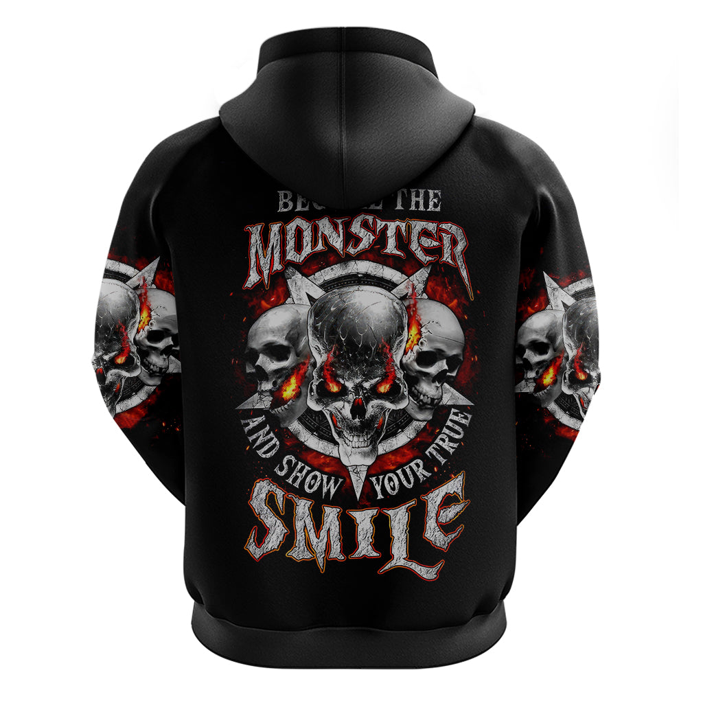 Satan Skull Hoodie Become The Monster And Show Your True Smile DT01