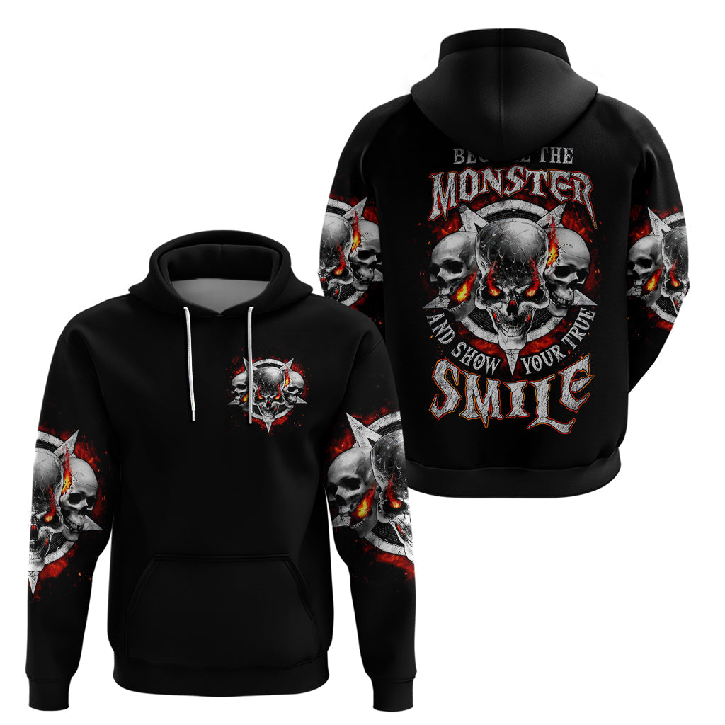 Satan Skull Hoodie Become The Monster And Show Your True Smile DT01
