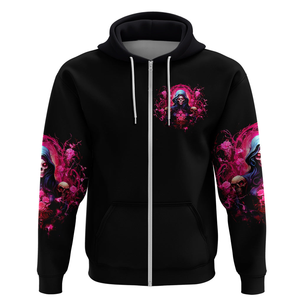 Rose Skull Hoodie I Hold A Beast An Angel And A Crazy Lady In Me DT01