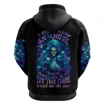 Flame Skull Hoodie If You Kick Me When I'm Down You Better Pray I Don't Get Up DT01