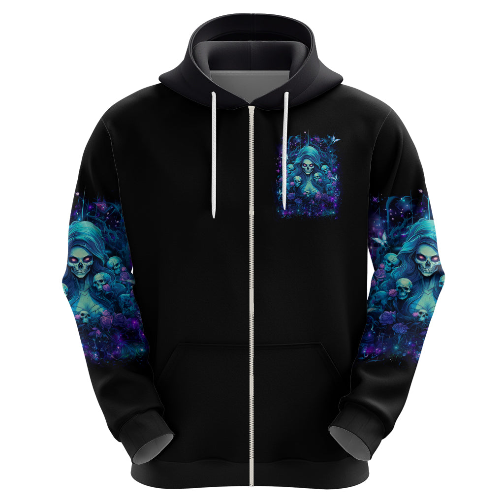 Flame Skull Hoodie If You Kick Me When I'm Down You Better Pray I Don't Get Up DT01