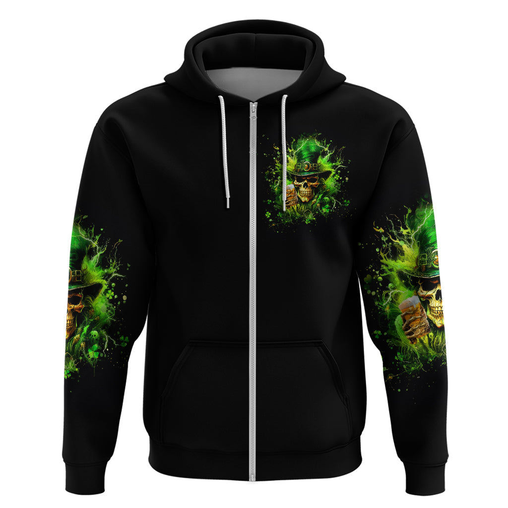 Irish Skull Hoodie The Devil Whispered To Me I'm Coming For You I Whisper Back Bring Beer DT01