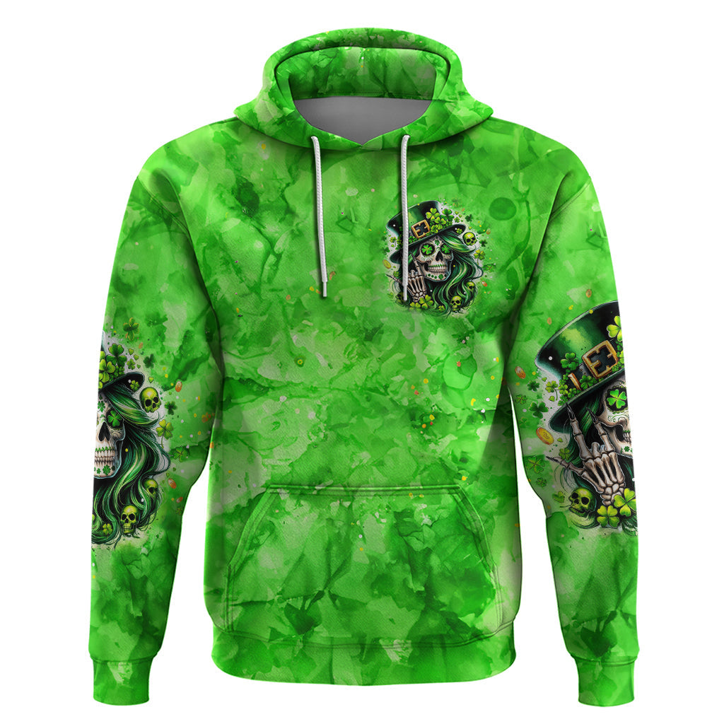 Irish Skull Hoodie Shamrock And Roll DT01