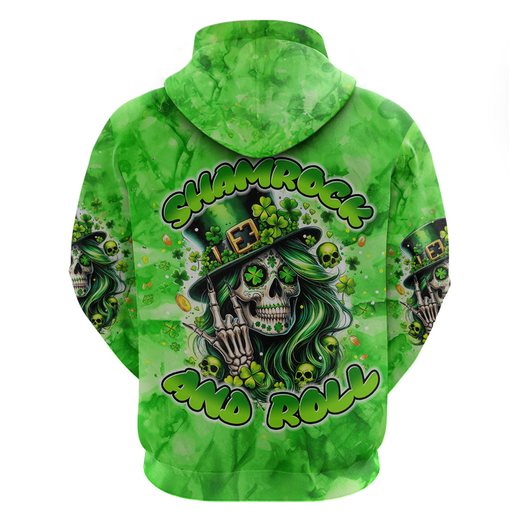 Irish Skull Hoodie Shamrock And Roll DT01
