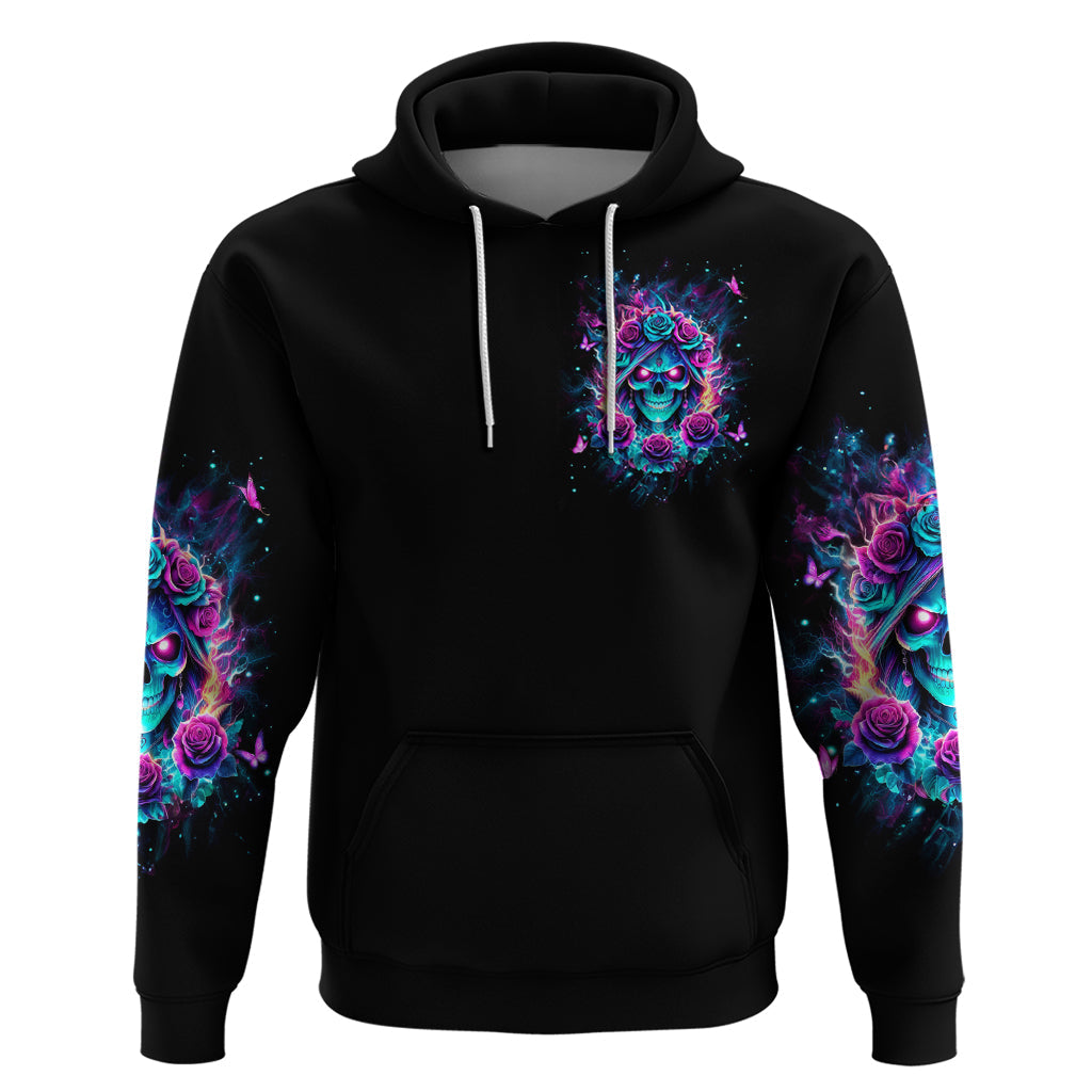 Rose Skull Hoodie She Whispered Back Iam The Storm DT01