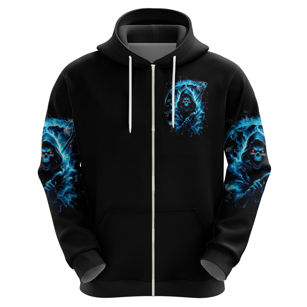 Skull Reaper Hoodie I Can't Go To Hell The Devil Still Has A Restraining Order Against Me DT01