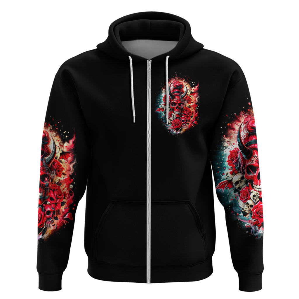 Devil Skull Hoodie Stuck Between IDK IDC and IDGAF DT01
