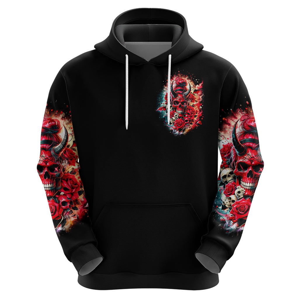 Devil Skull Hoodie Stuck Between IDK IDC and IDGAF DT01