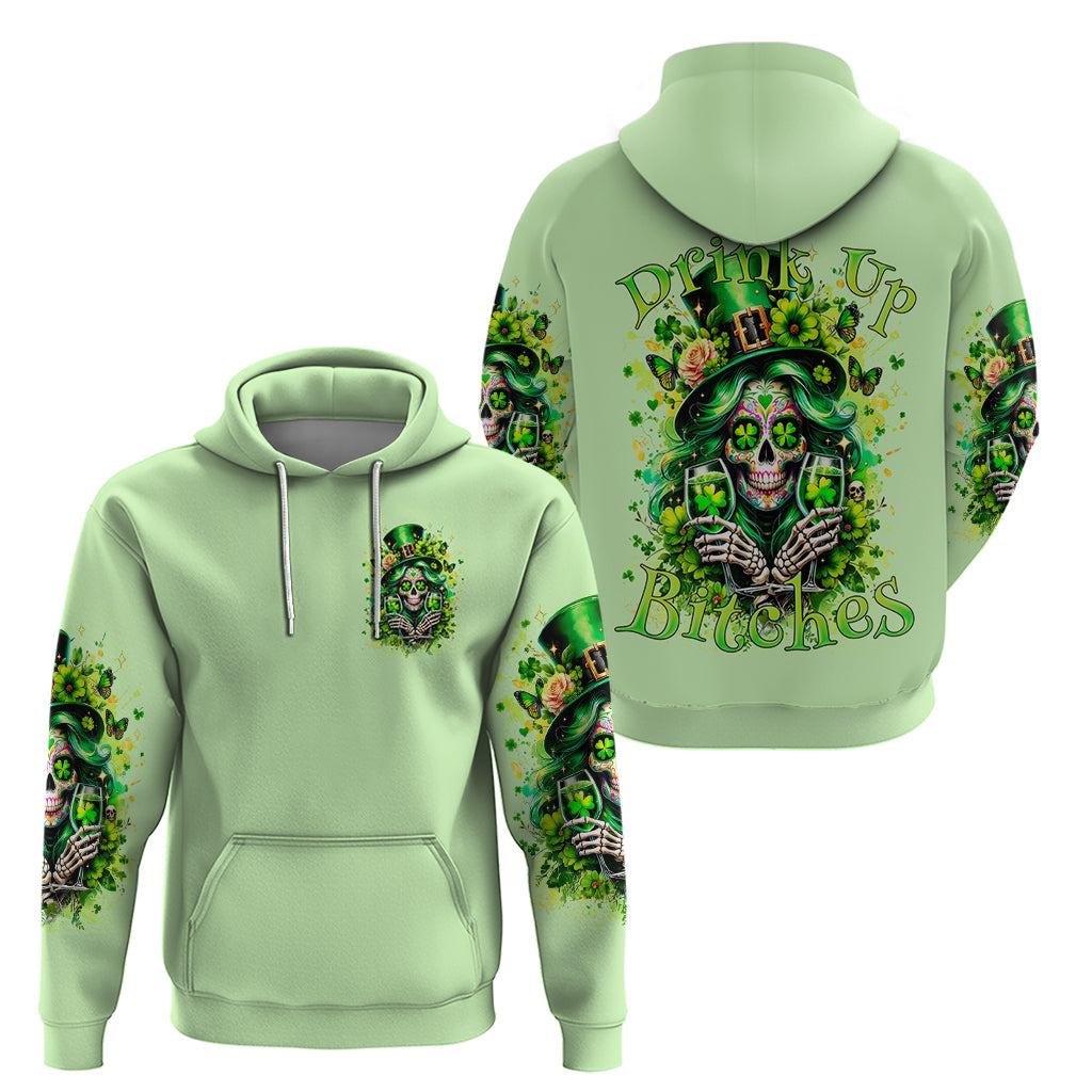 Irish Skull Hoodie Drink Up Bitches DT01