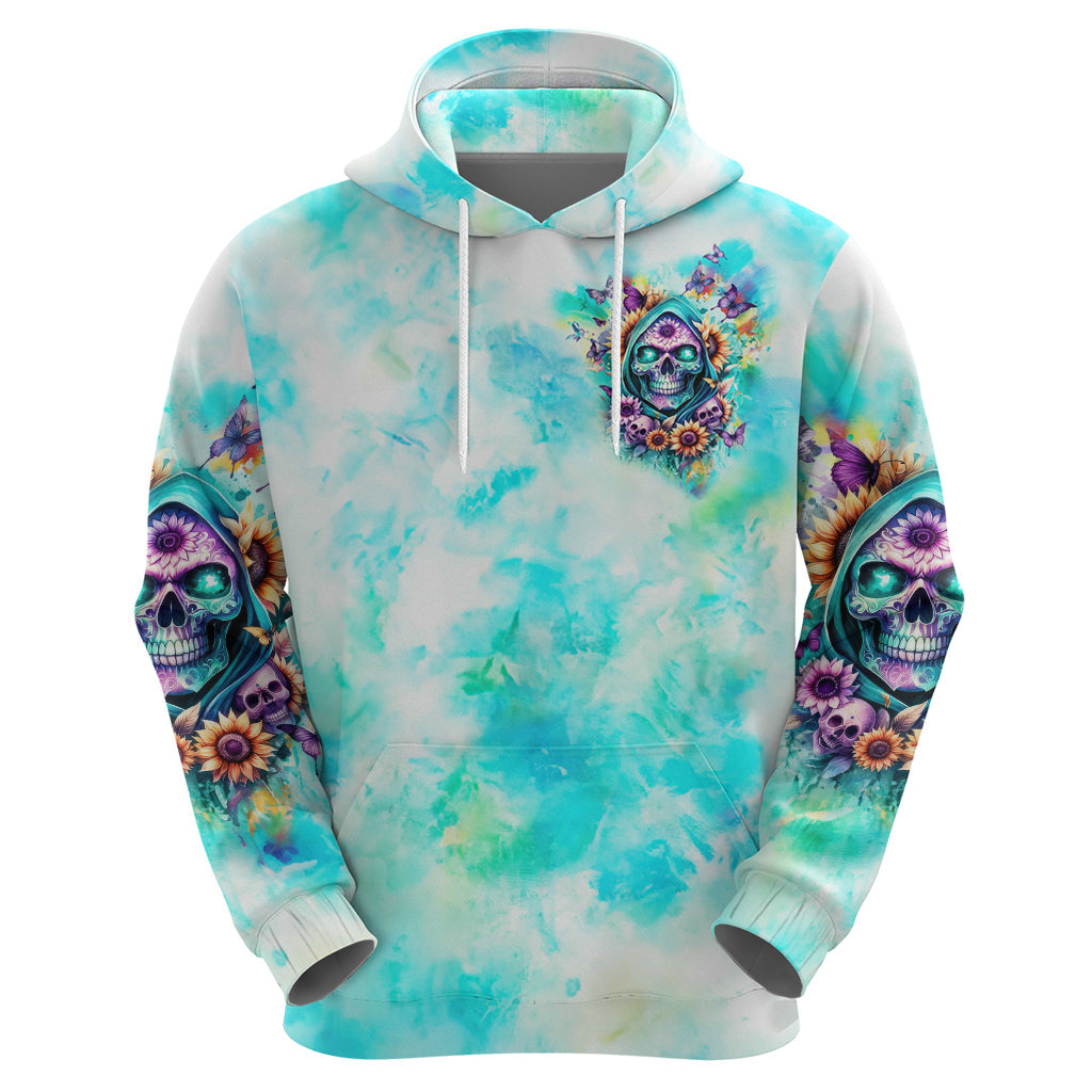 Flower Skull Hoodie She Is Sunshine Mixed With A Little Hurricane DT01