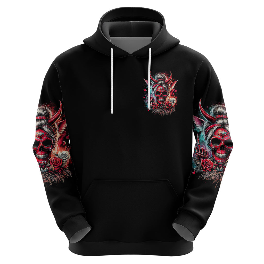 Devil Skull Hoodie The Perseon I Afraid Of Is Myself That Fucker Is Crazy DT01