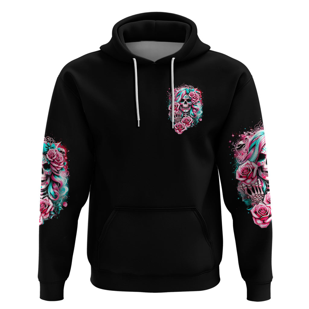 Rose Skull Hoodie Hater Make Me Famous So Keep On Hating Me Bitch DT01