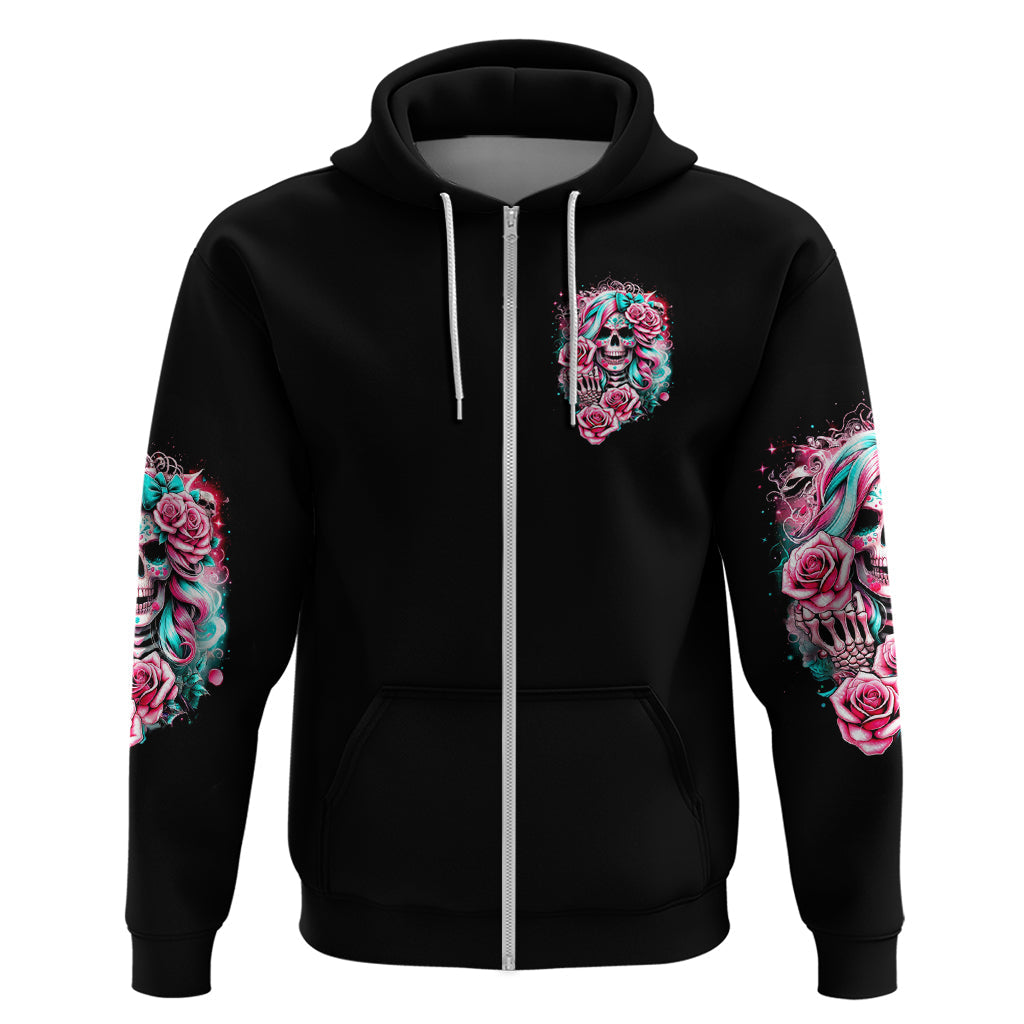 Rose Skull Hoodie Hater Make Me Famous So Keep On Hating Me Bitch DT01