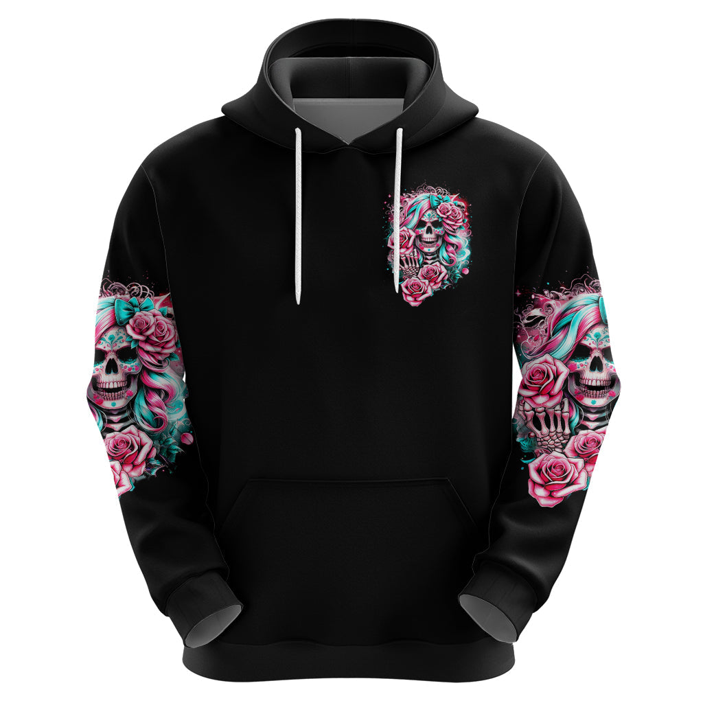 Rose Skull Hoodie Hater Make Me Famous So Keep On Hating Me Bitch DT01