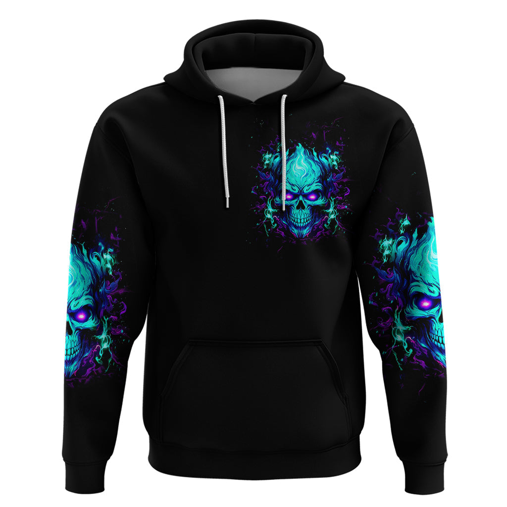 Flame Skull Hoodie I'm Never Alone My Demons With Me 24/7 DT01