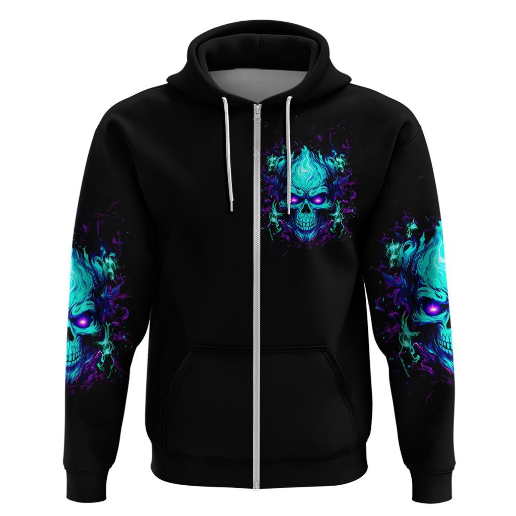 Flame Skull Hoodie I'm Never Alone My Demons With Me 24/7 DT01