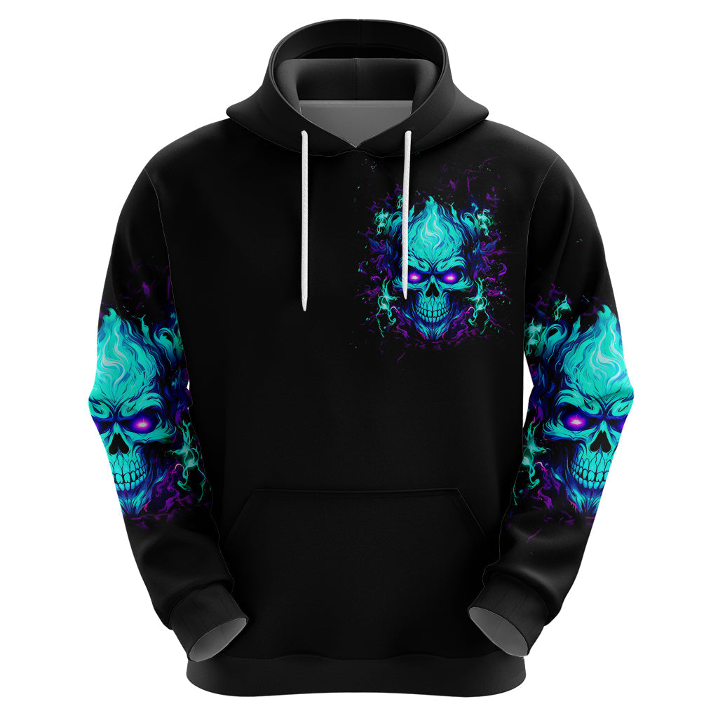 Flame Skull Hoodie I'm Never Alone My Demons With Me 24/7 DT01