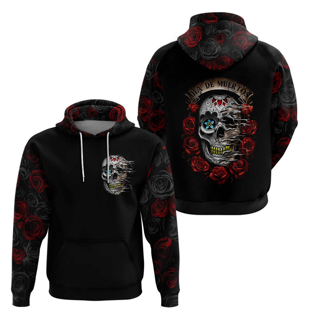 Dia De Muertos Hoodie Day Of The Death Rose Skull DT01