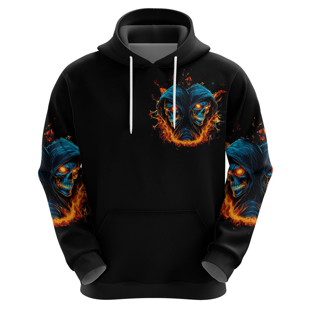 Double Fire Skull Hoodie I Have 3 Side Quite Funny And The Side You Never Want To See DT01